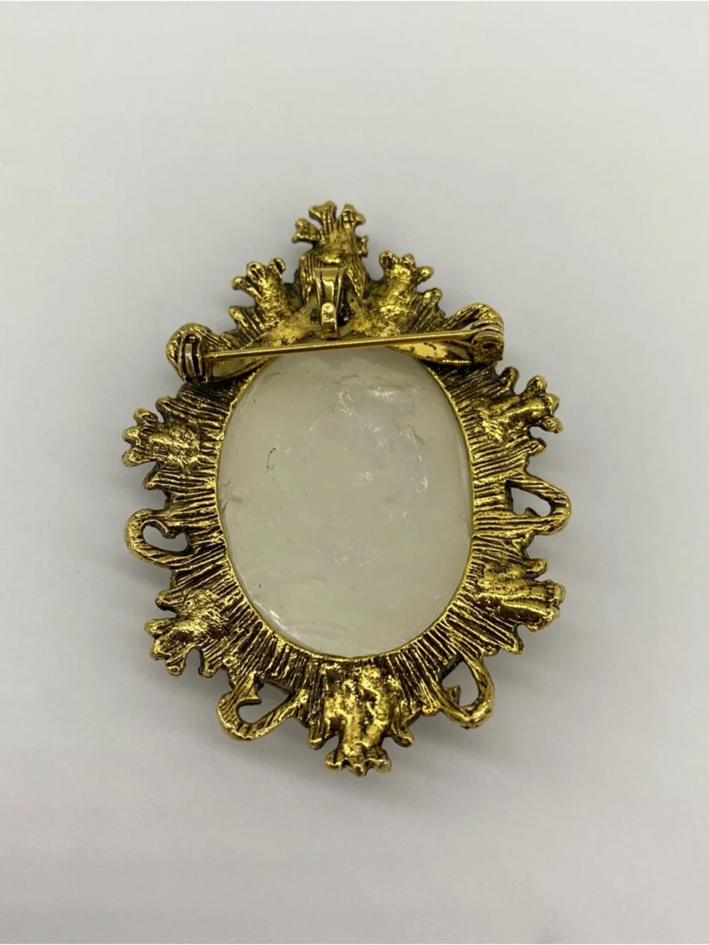 Victorian Revival Style Cameo Brooch Vintage